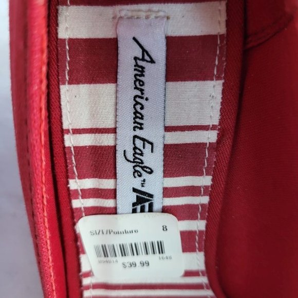 Red American Eagle Wedge peep toe sandals - Picture 5 of 5